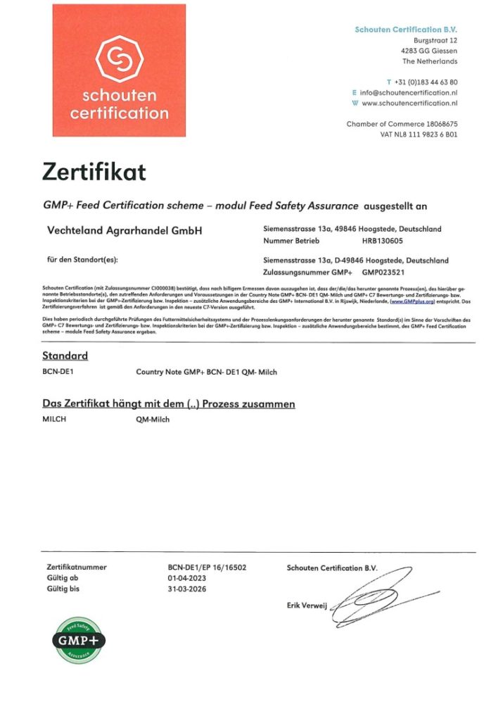 CertificateQM-Milch